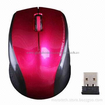 USB mini optical mouse wireless, made of ABS, various colors are available